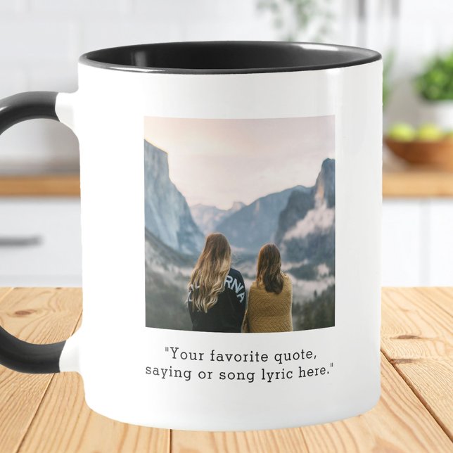 Taza Crear su propia foto de cita Personalizado (Subido por el creador)
