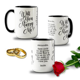 Taza Crear su propia propuesta de matrimonio Boda