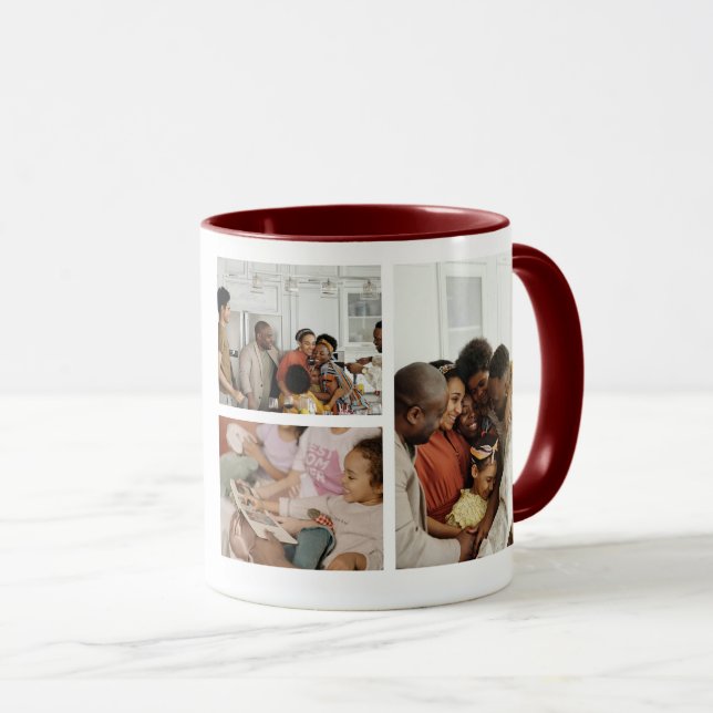 Taza Crear su propio café Personalizado de Collage de f (Anverso derecho)