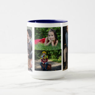 Taza crear su propio collage moderno de 2 fotos Mug