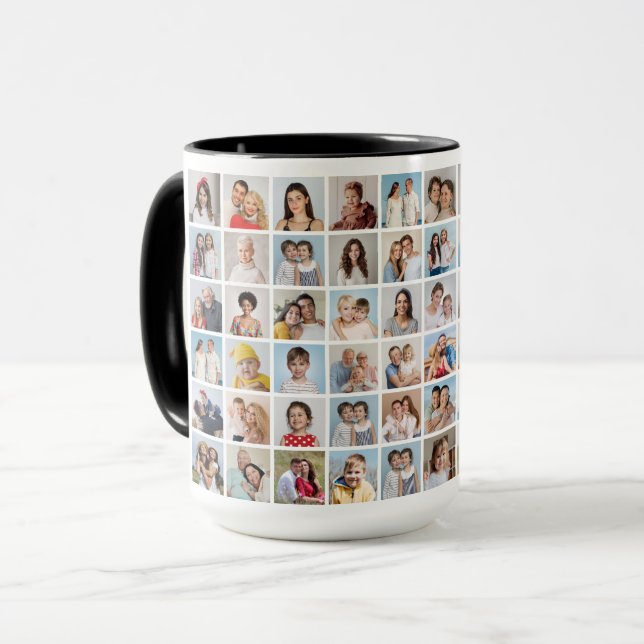 Taza Crear su propio cuadro combinado de 60 Collages de (Anverso izquierdo)