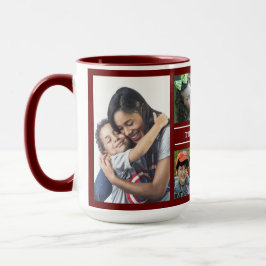 Taza Crear su propio marrón de 6 nombres de familia de 