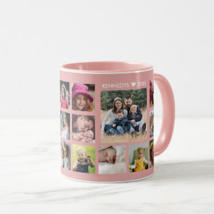 Taza Crear su propio nombre de familia de 18 Collages d