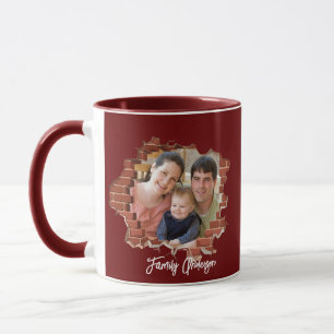 Taza Crear su propio nombre familiar Foto Maroon