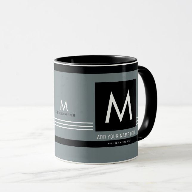 Taza crear un monograma fresco y moderno (Anverso derecho)