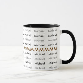 Taza crear un patrón elegante de nombre