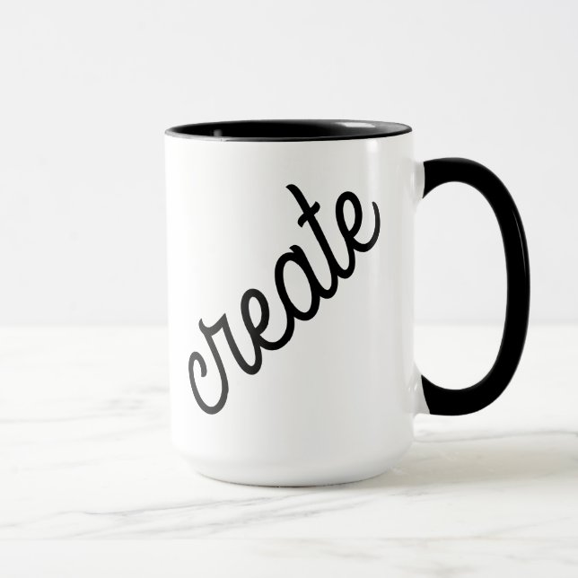 Taza Crear un tazón de café negro y blanco (Derecha)