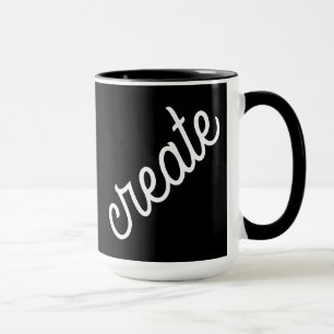 Taza Crear un tazón de café negro y blanco