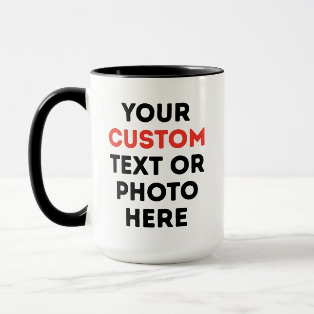 Taza Create Your Own 15oz Two Tone Coffee Mug (Izquierda)