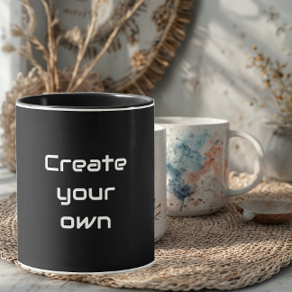 Taza Create Your Own Sips & Giggles Custom Black Mug