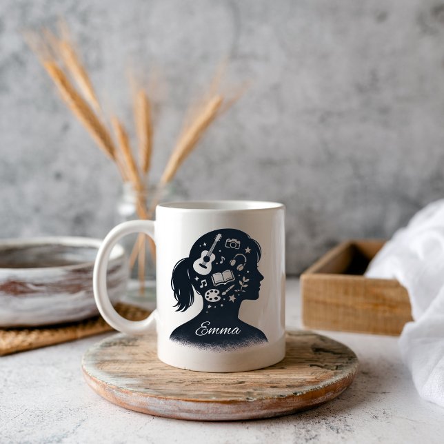 Taza Creative Mind Silhouette | Personalized Artistic  (Subido por el creador)