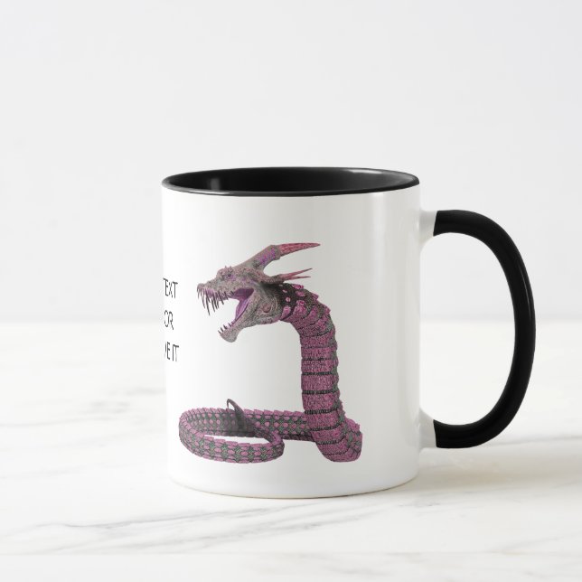 Taza Creatura de fantasía morado rosado (Derecha)