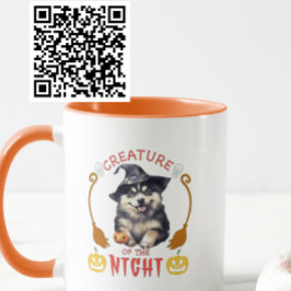 Taza Creatura Del Husky Siberiano De La Noche