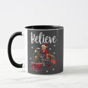 Taza Cree Delantal De Navidad De Santa Claus Montando U