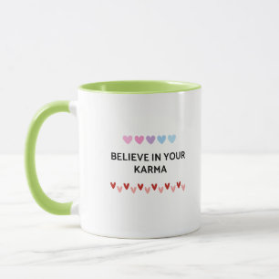 Taza Cree en la tipografía de su Karma