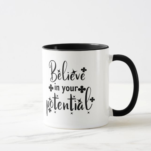 Taza Cree en su potencial (Derecha)