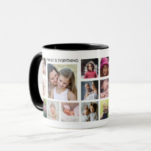 Taza Cree su propio nombre de familia de 18 Collages de