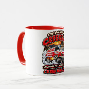 Taza CreekRat CreekRat Co. Logotipo de dibujos anim