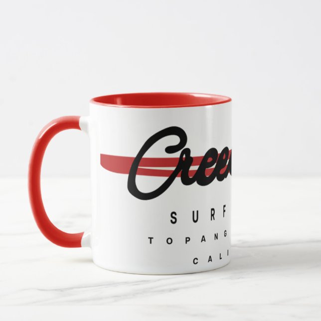Taza Creekrat Personalizado Studios Creek Rat Surfboard (Izquierda)