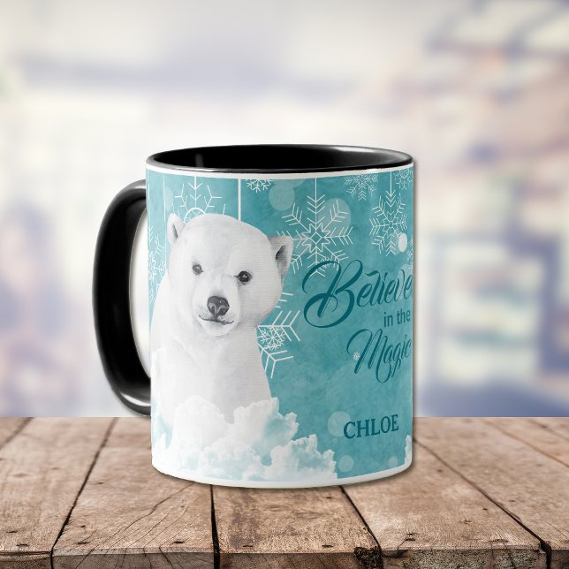 Taza Creencia de copo de nieve Verde azulado del oso po (Subido por el creador)