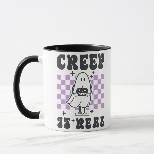 Taza Creep It Real Cute Fantasma Halloween (Izquierda)
