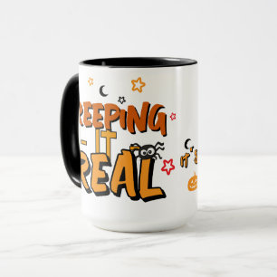 Taza Creeping It Real Estrellas Divertidas de Halloween