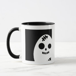Taza Creepy Huevo Skull - Halloween | Añadir su nombre