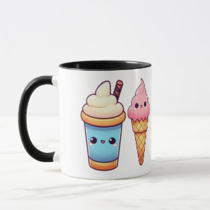 Taza Crema De Hielo Whimsical - Ilustraciones Kawaii Sn