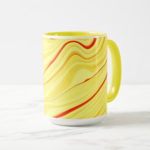 Taza Crema de mango, con trazo curvo o coralino