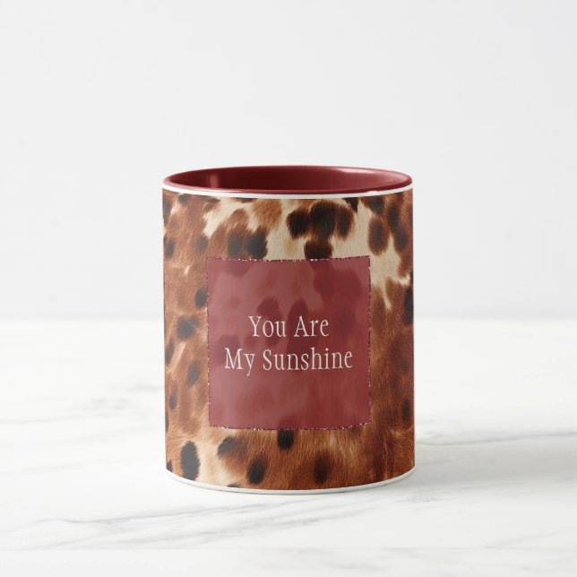 Taza Crema occidental con Piel de vaca negro marrón (Centro)