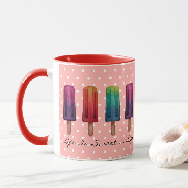 Taza Cremas de hielo acuáticas cúrcules popsicas (Con donut)