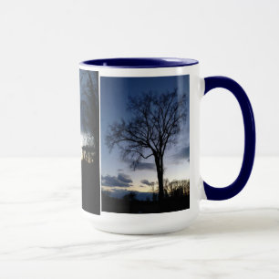 Taza Crepúsculo Del Árbol En La Mug De Invierno