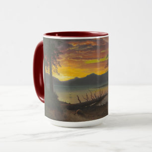 Taza Crepúsculo, el lago Tahoe, c.1870s (aceite en