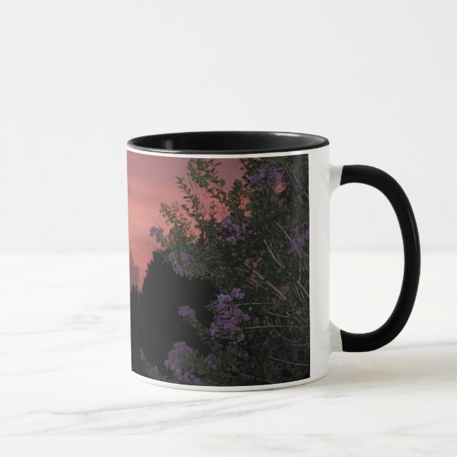 Taza Crespón Myrtle y puesta del sol (Derecha)