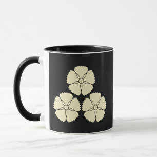 Taza Crest japonés Kamon del clan Akizuki vintage orien