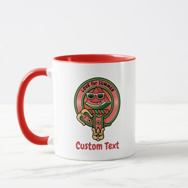 Taza Cresta de sandía sobre tartán (Izquierda)