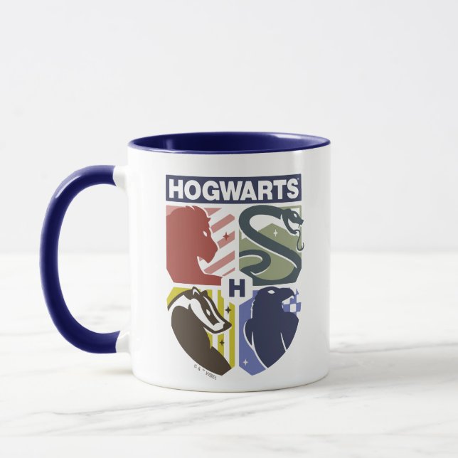 Taza Crestón estampado vintage de HOGWARTS™ (Izquierda)