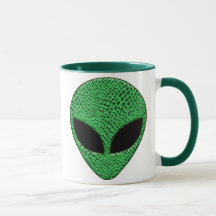 Criatura alienígena lagarto verde
