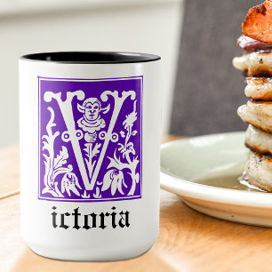 Taza Criaturas míticas del siglo XVI V Capital decorati