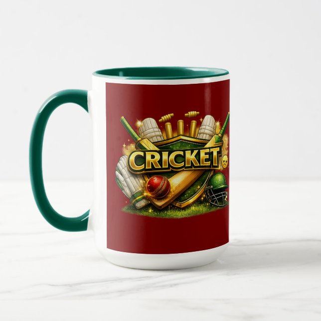 Taza Cricket Gold Emblem Sport Inspired Combo Mug (Izquierda)