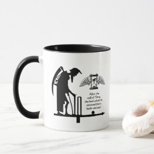 Taza Cricket - Ley 16(3) del Cricket Blanco y Negro