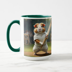Taza Cricketer De Cerdo De Guinea: Vestido En Blanco