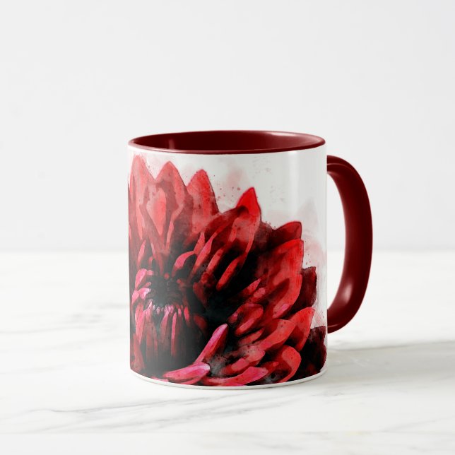 Taza Crímenes de acuarela de Dahlia en negrita (Anverso derecho)