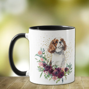 Taza Crimson Bouquet Cavalier King Charles Spaniel