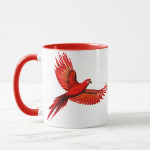 Taza Crimson Macaw / Loro Rojo en fuga