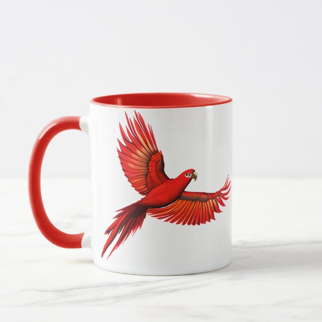 Taza Crimson Macaw / Loro Rojo en fuga (Izquierda)