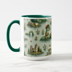 Taza Criptídeos Acogedores Nessie Monstruo del Lago Nes