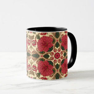 Taza Crisantemos Florales Art Nouveau de William Morri