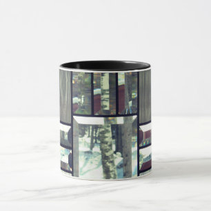 Taza Cristal biselado con aspecto metálico gris platead