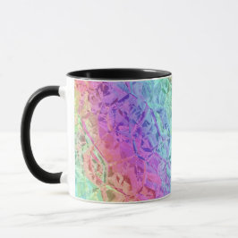 Taza cristal de arcoíris congelado :
